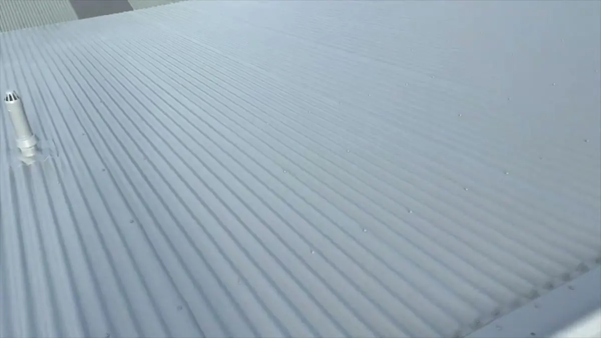 After - Fully coated preventative corrugated iron roof restoration